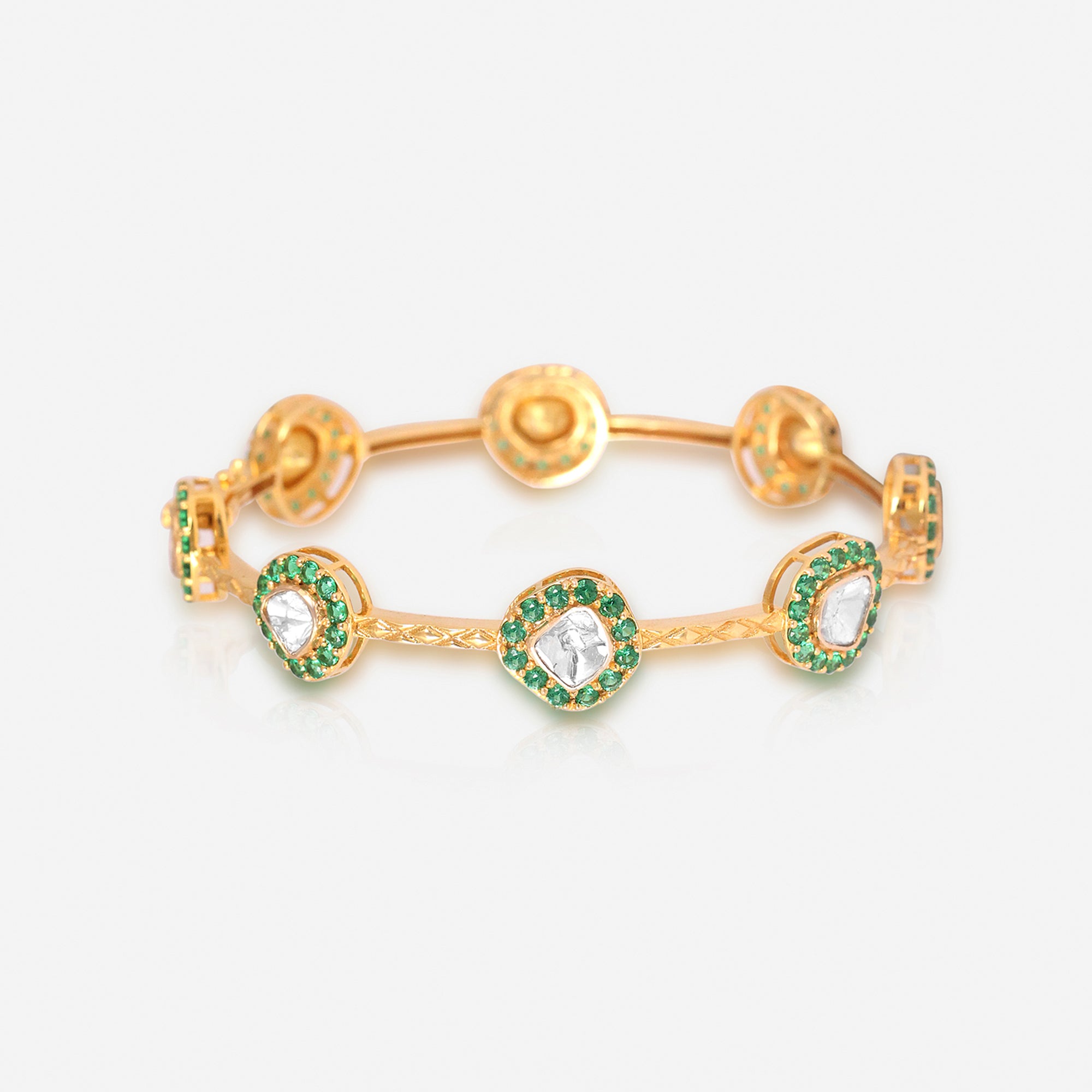 Emerald Halo Bangle