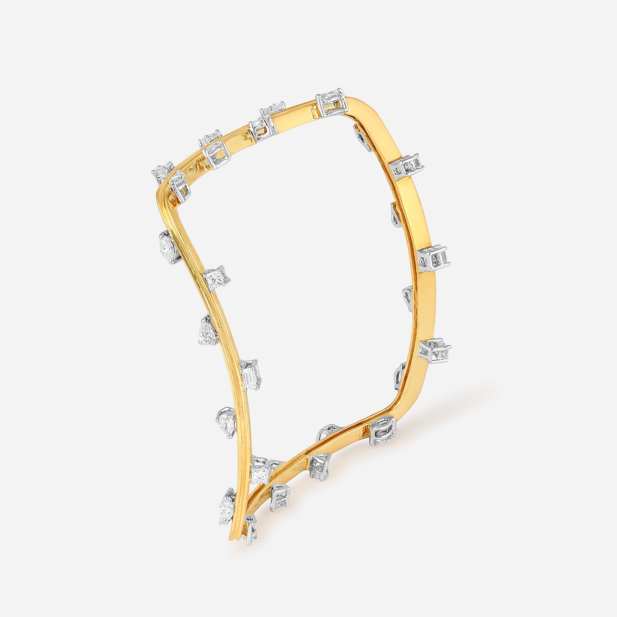 Radiant Cascade Diamond Bangle