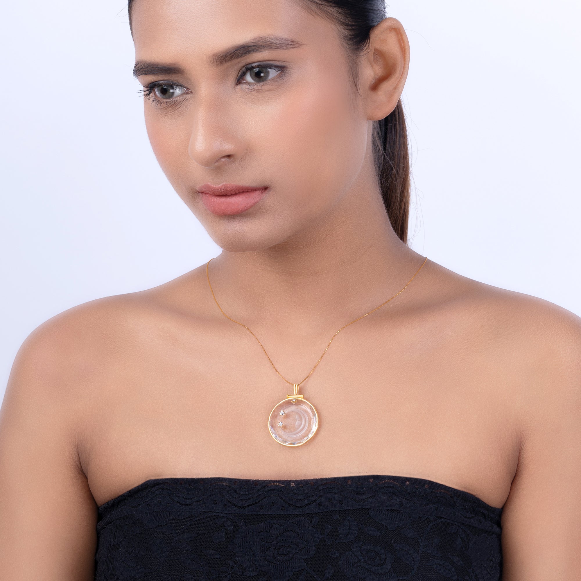 Celestial Moon & Stars Pendant