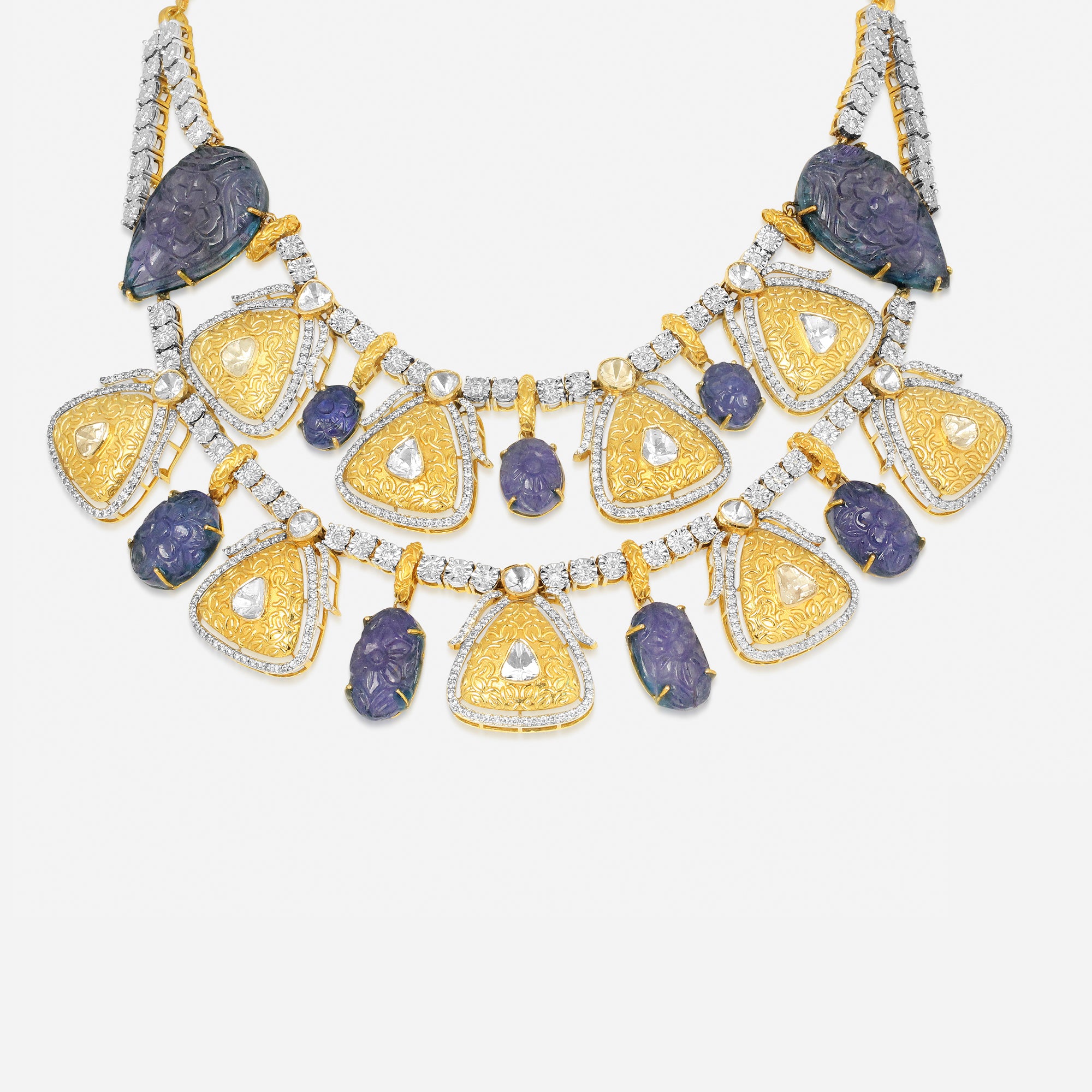 Amethyst Royale Polki Necklace