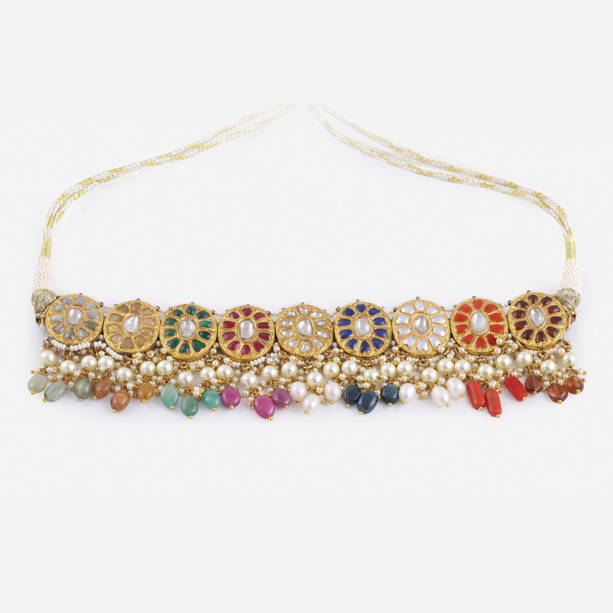 Navratna Chakra Kalgi Necklace