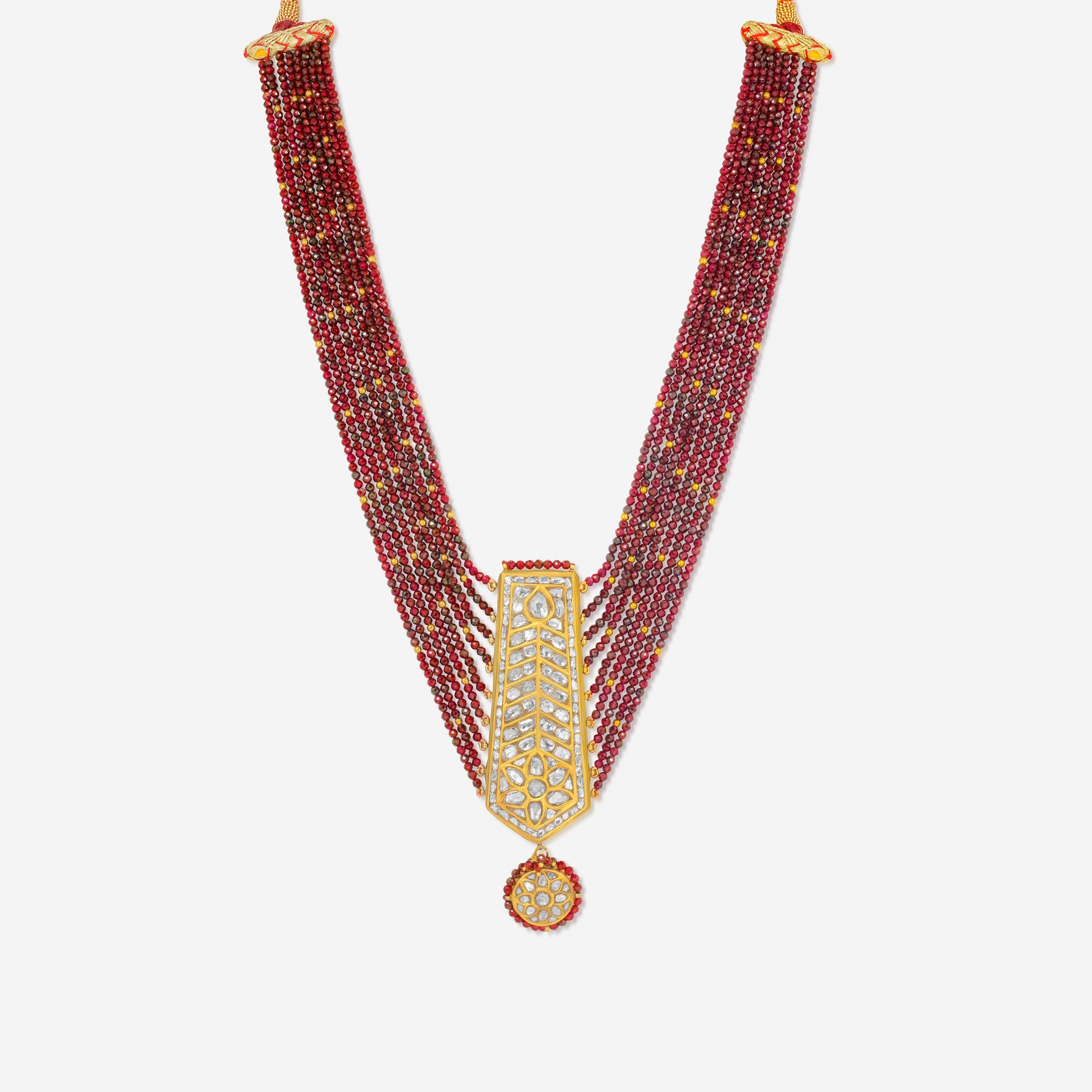 Royal Garnet Cascade Necklace