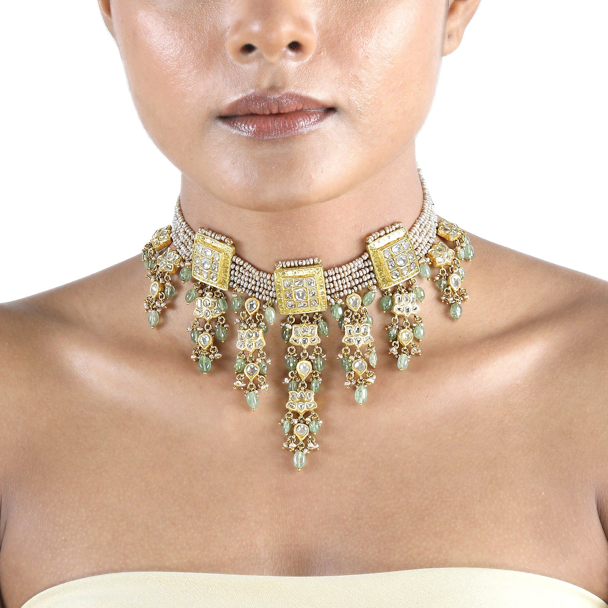 Harita Leela Polki & Pearl Choker