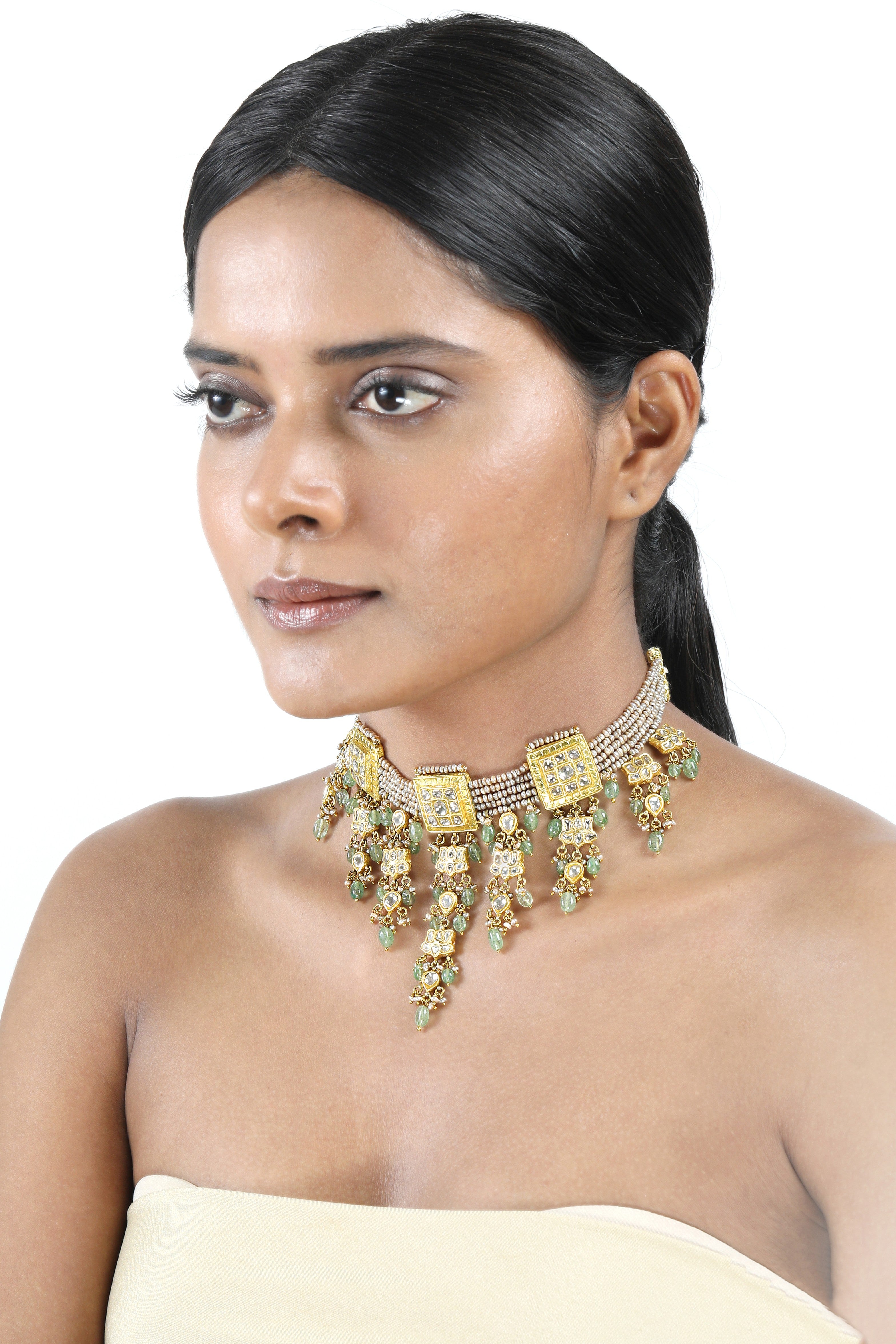 Harita Leela Polki & Pearl Choker