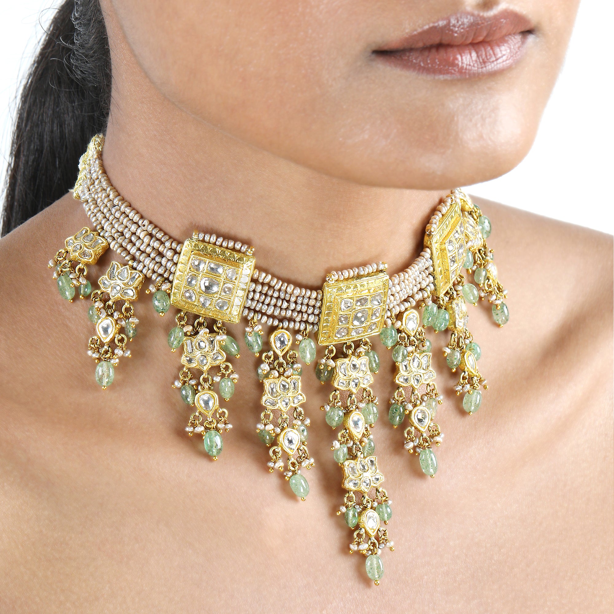 Harita Leela Polki & Pearl Choker