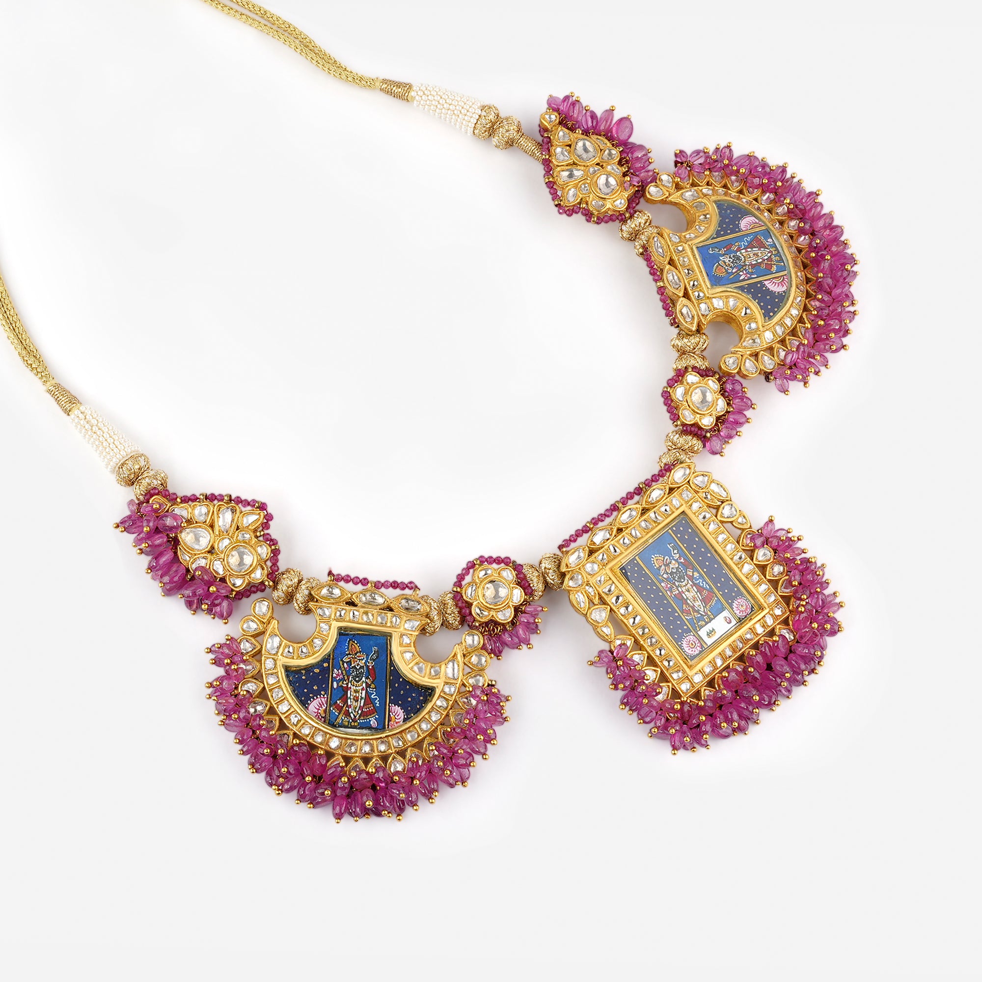 Krishna Leela Enamel Necklace