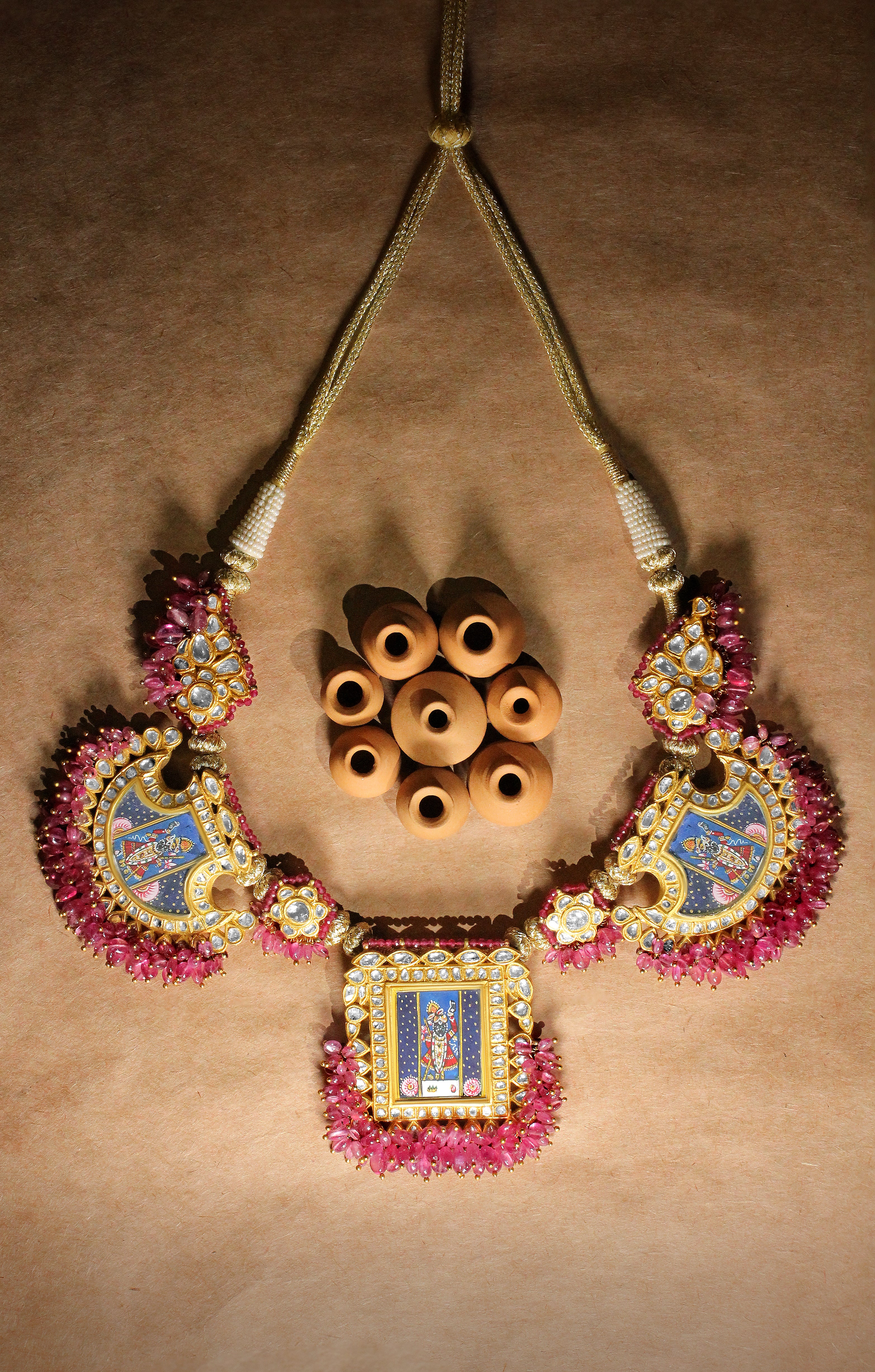 Krishna Leela Enamel Necklace
