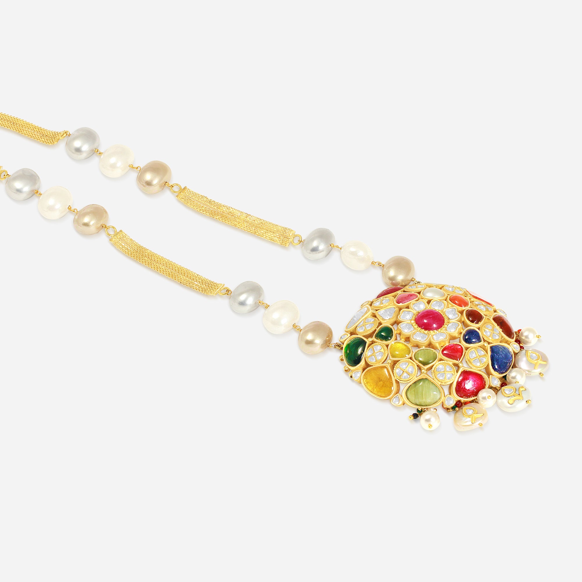 DivyaRatna Pearl Mosaic Necklace