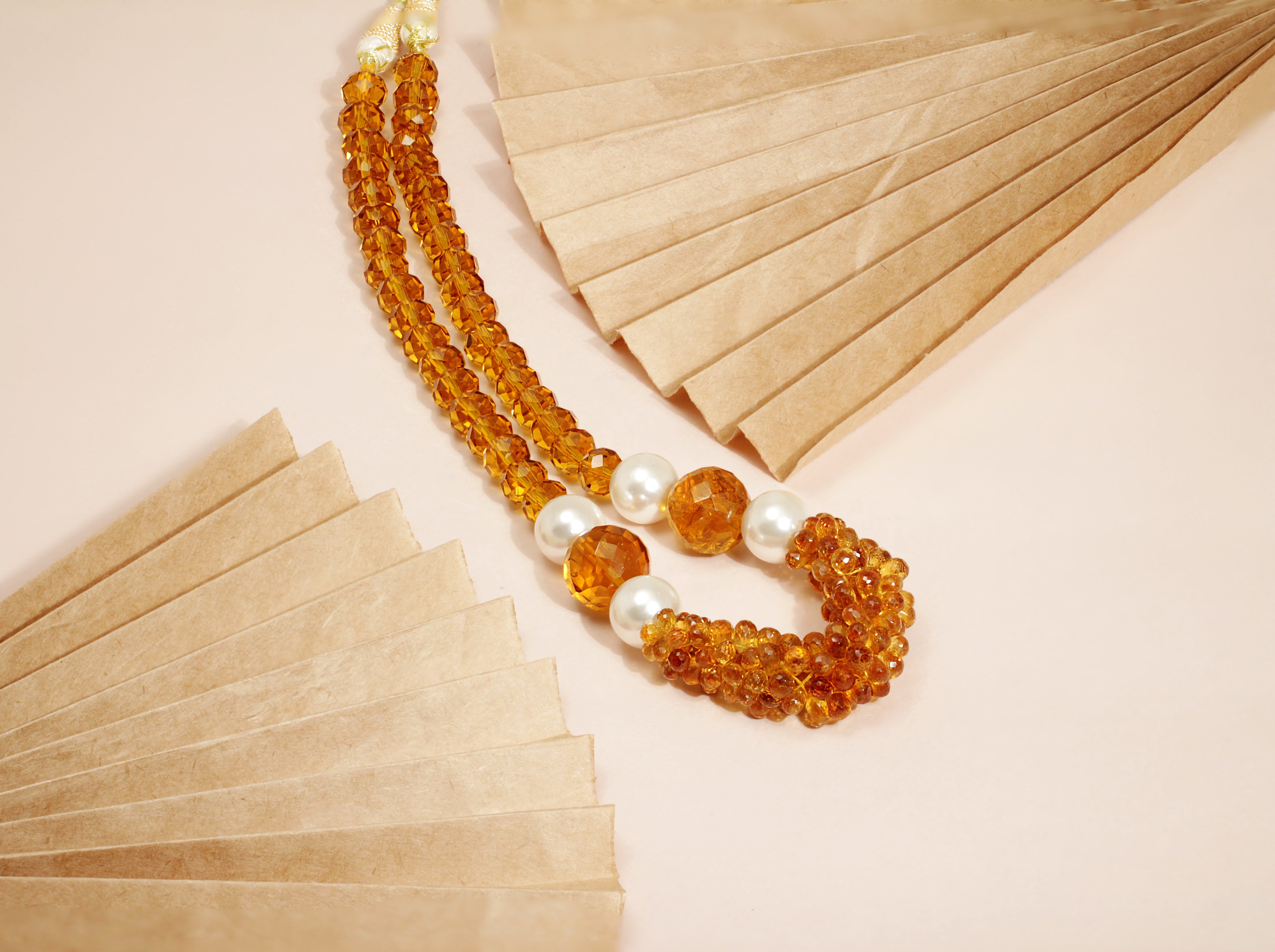 Golden Raisin Bead Necklace
