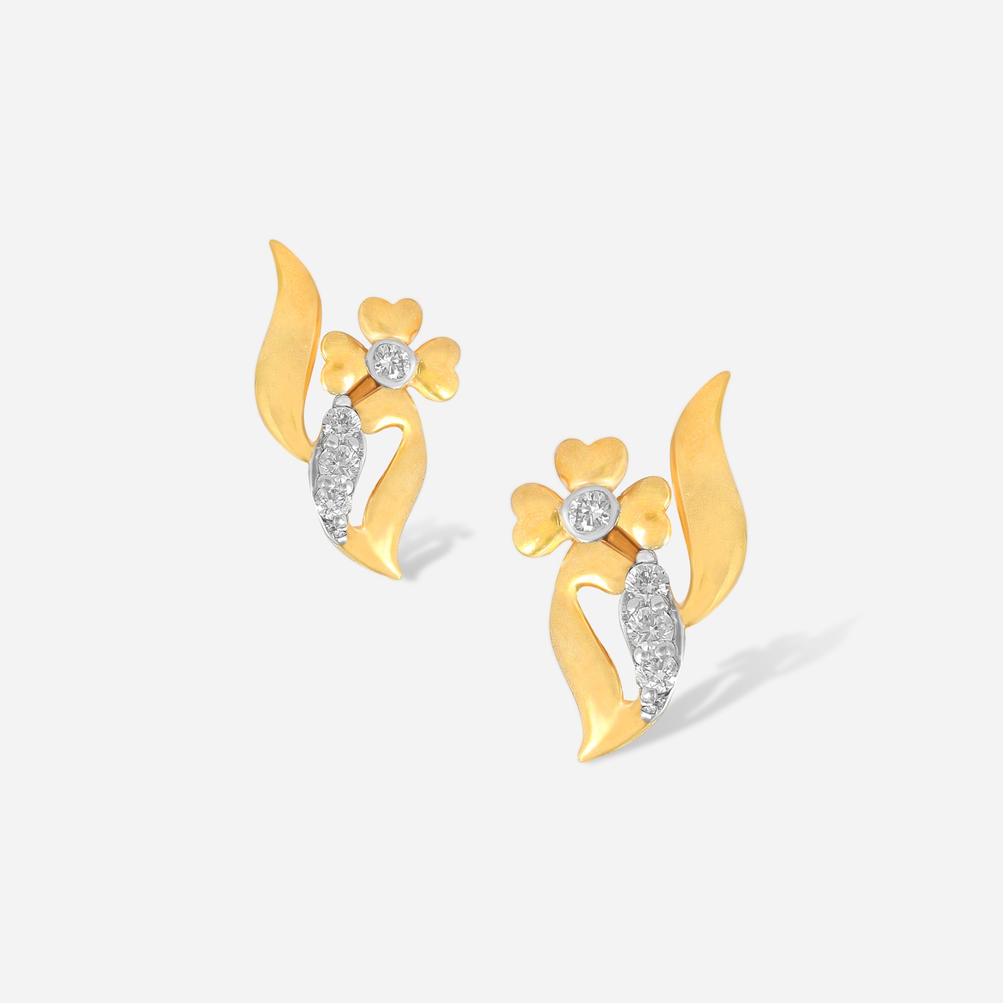 Floral Diamond Studs