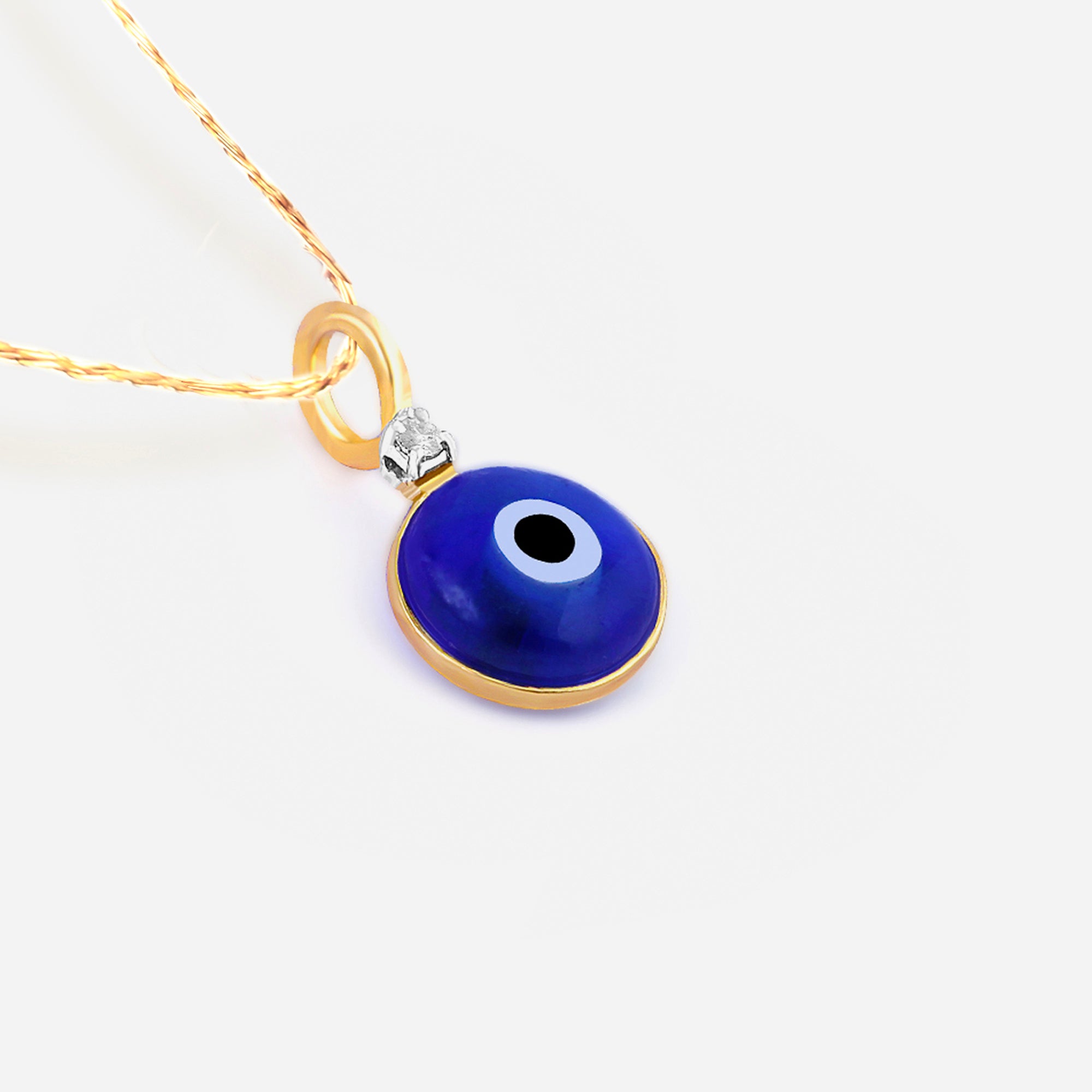 Round Evil- Eye Diamond Pendant