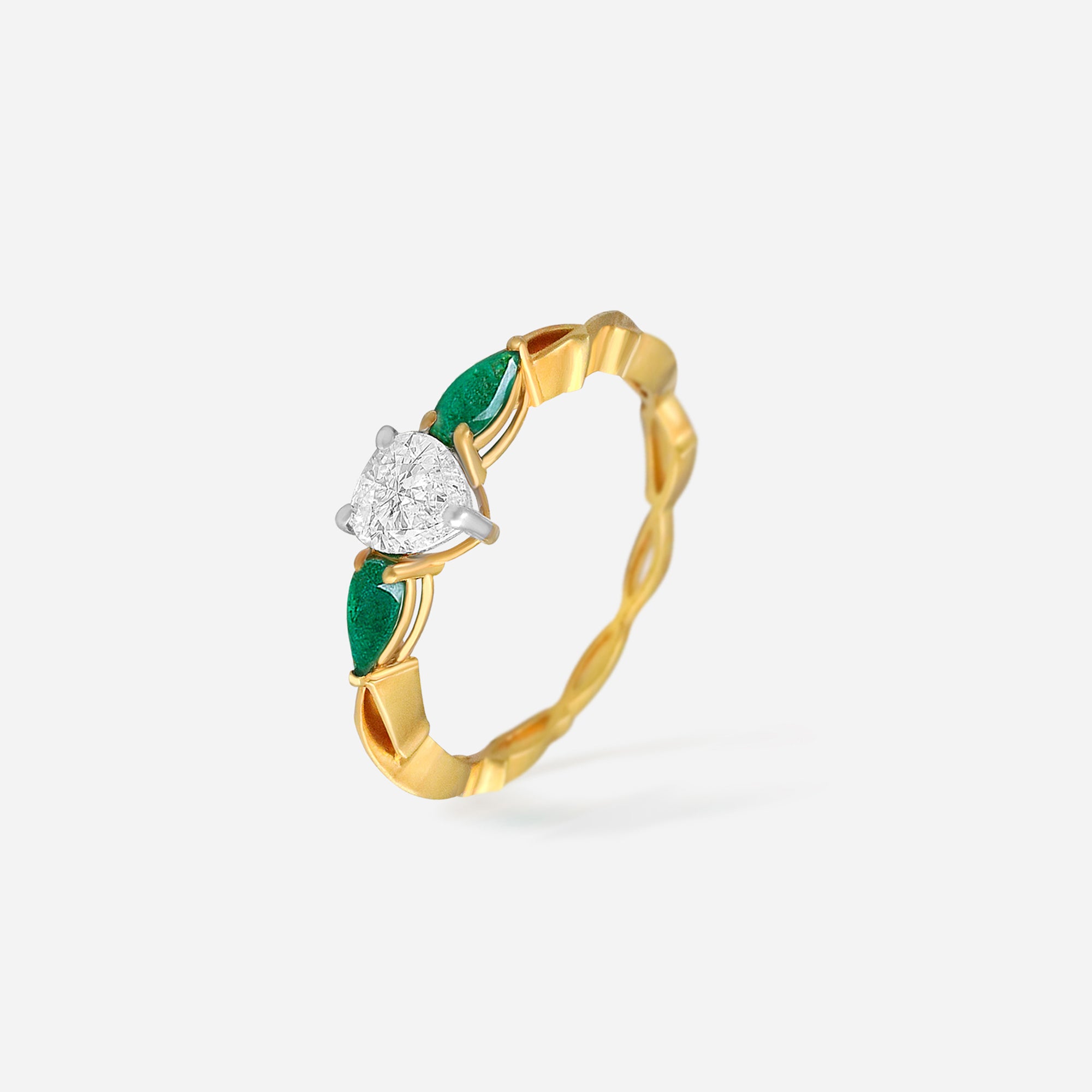 Golden Harmony Gemstone Ring