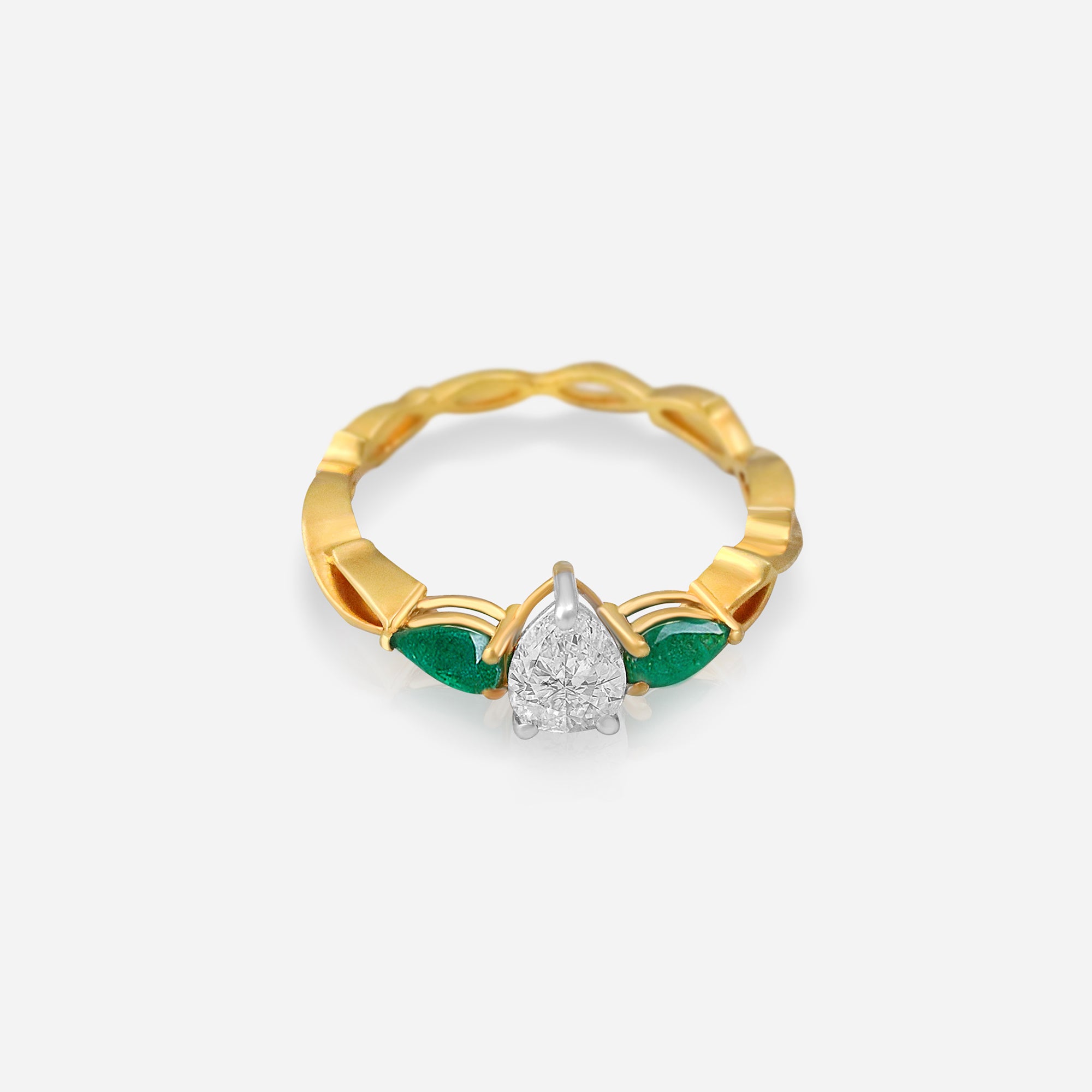 Golden Harmony Gemstone Ring