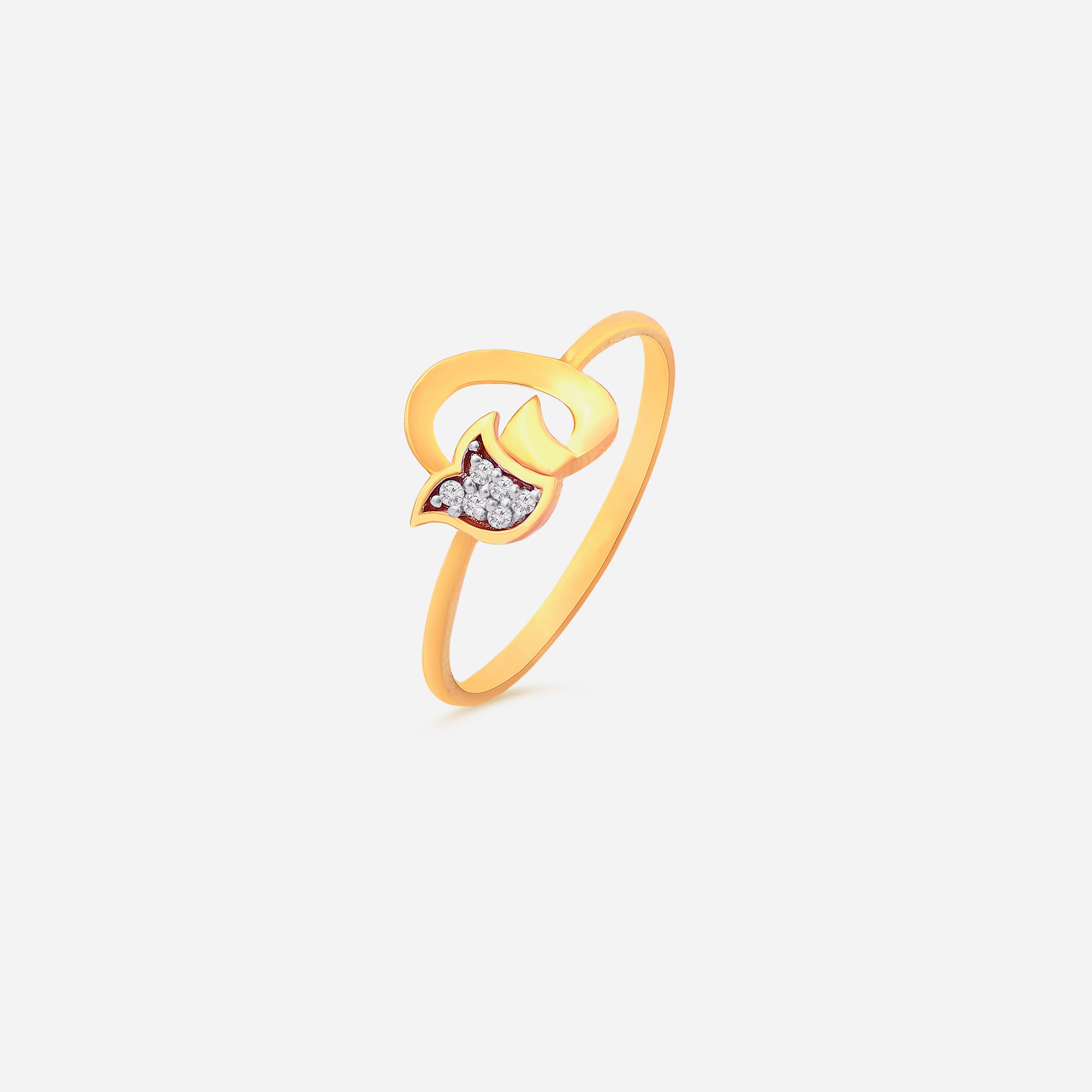 Golden Tulip Diamond Ring