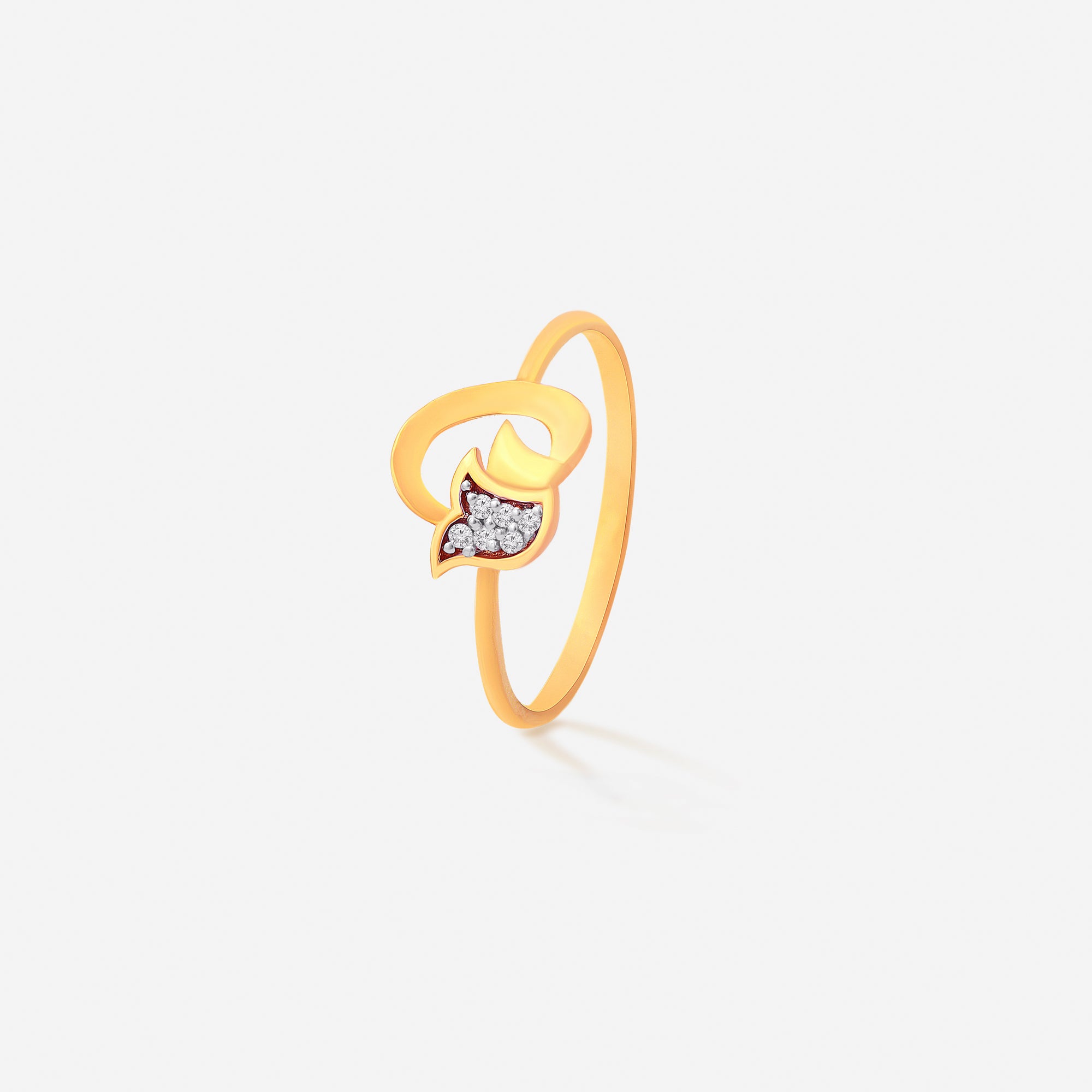 Golden Tulip Diamond Ring