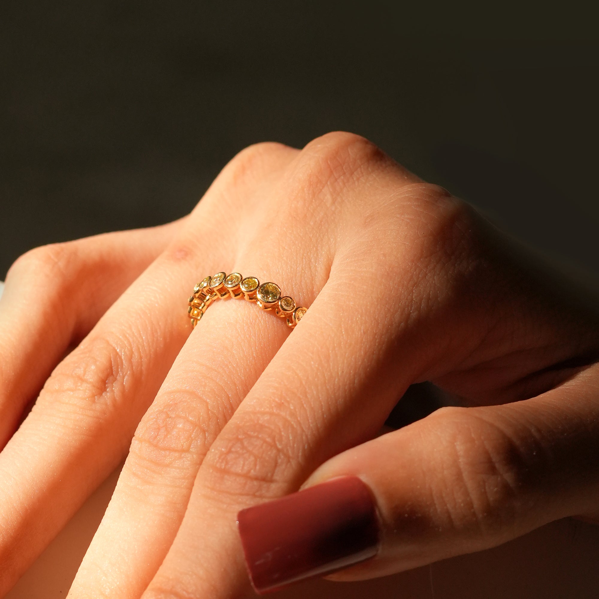 Golden Glitter Eternity Band