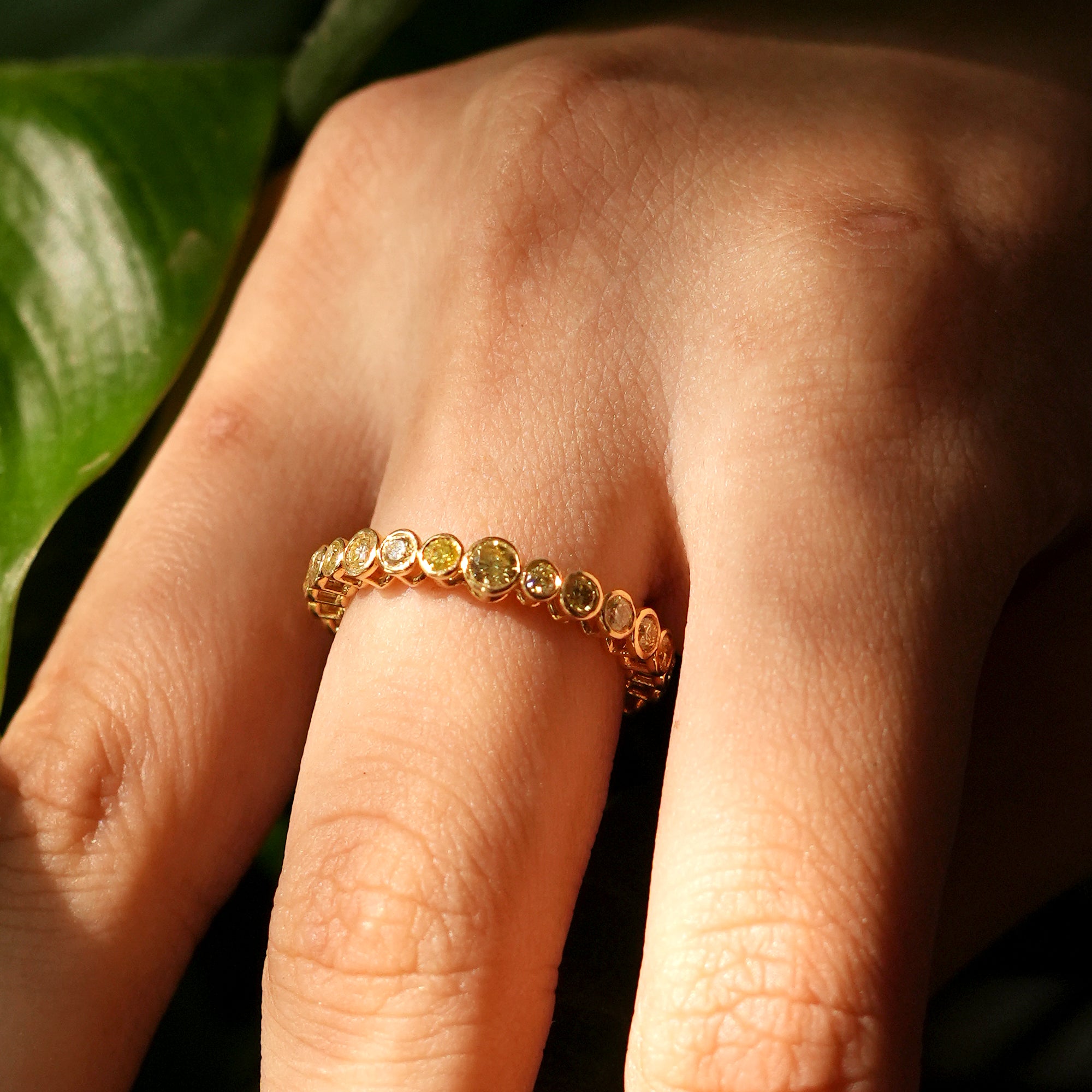 Golden Glitter Eternity Band