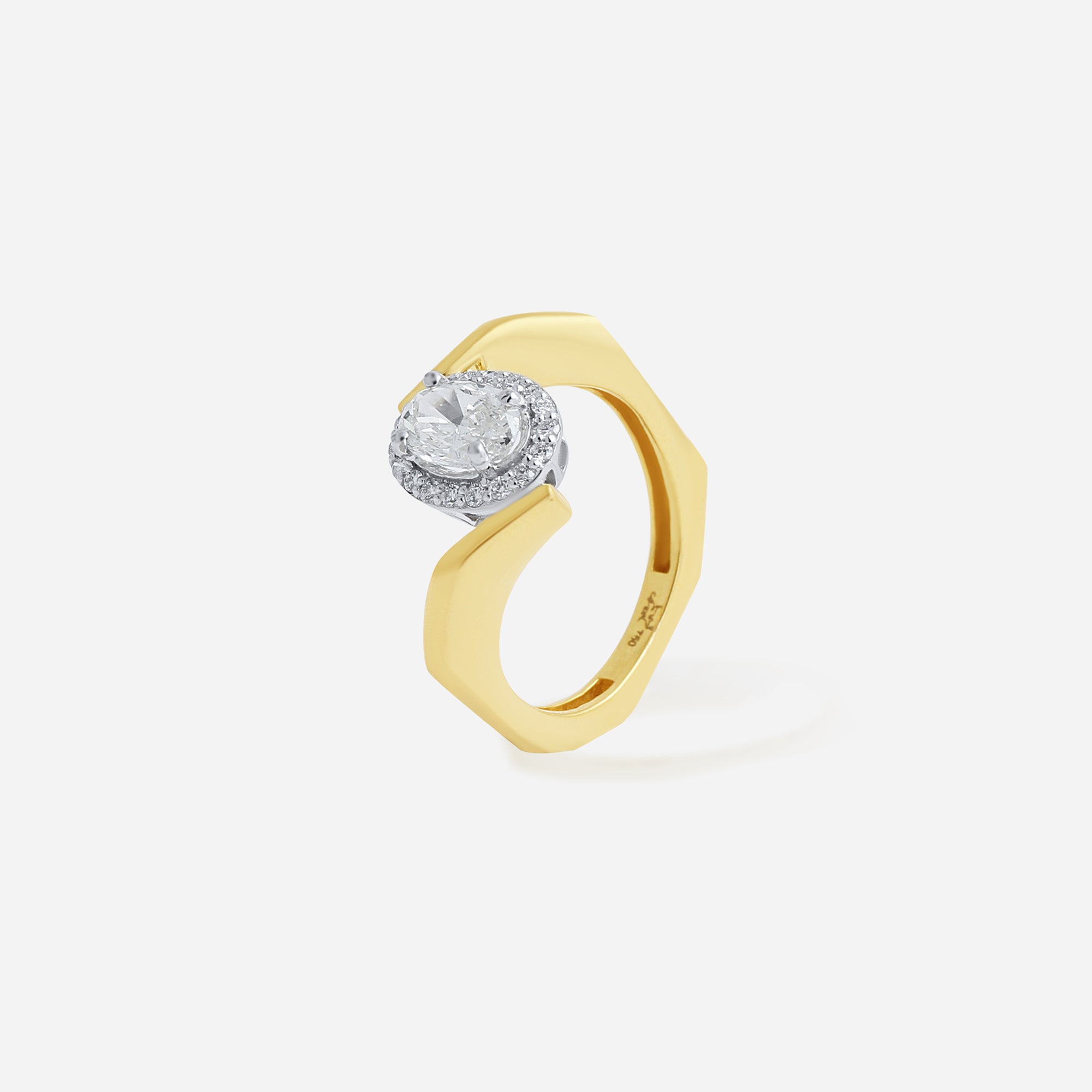 Aurora Halo Diamond Ring