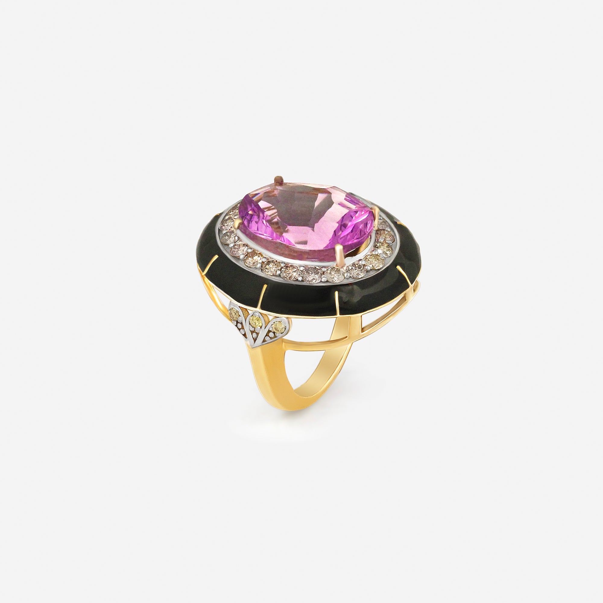Amethyst Eclipse Statement Ring