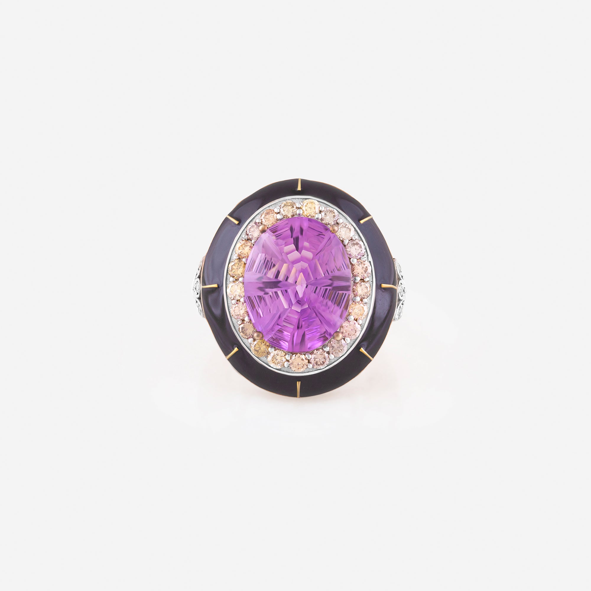 Amethyst Eclipse Statement Ring