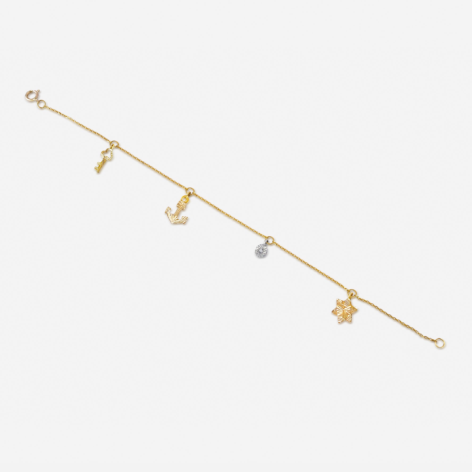 Golden Wanderlust Charm Bracelet