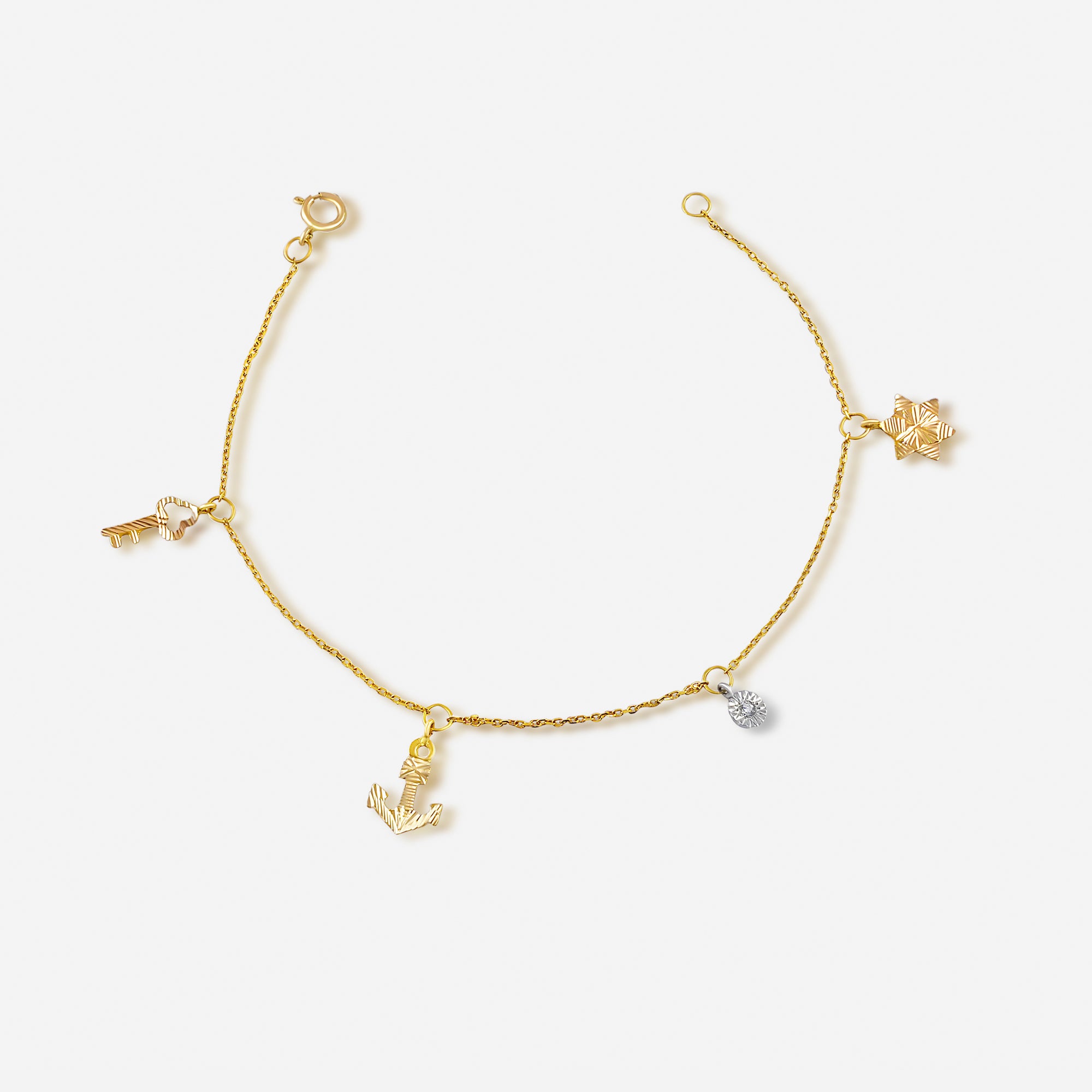Golden Wanderlust Charm Bracelet
