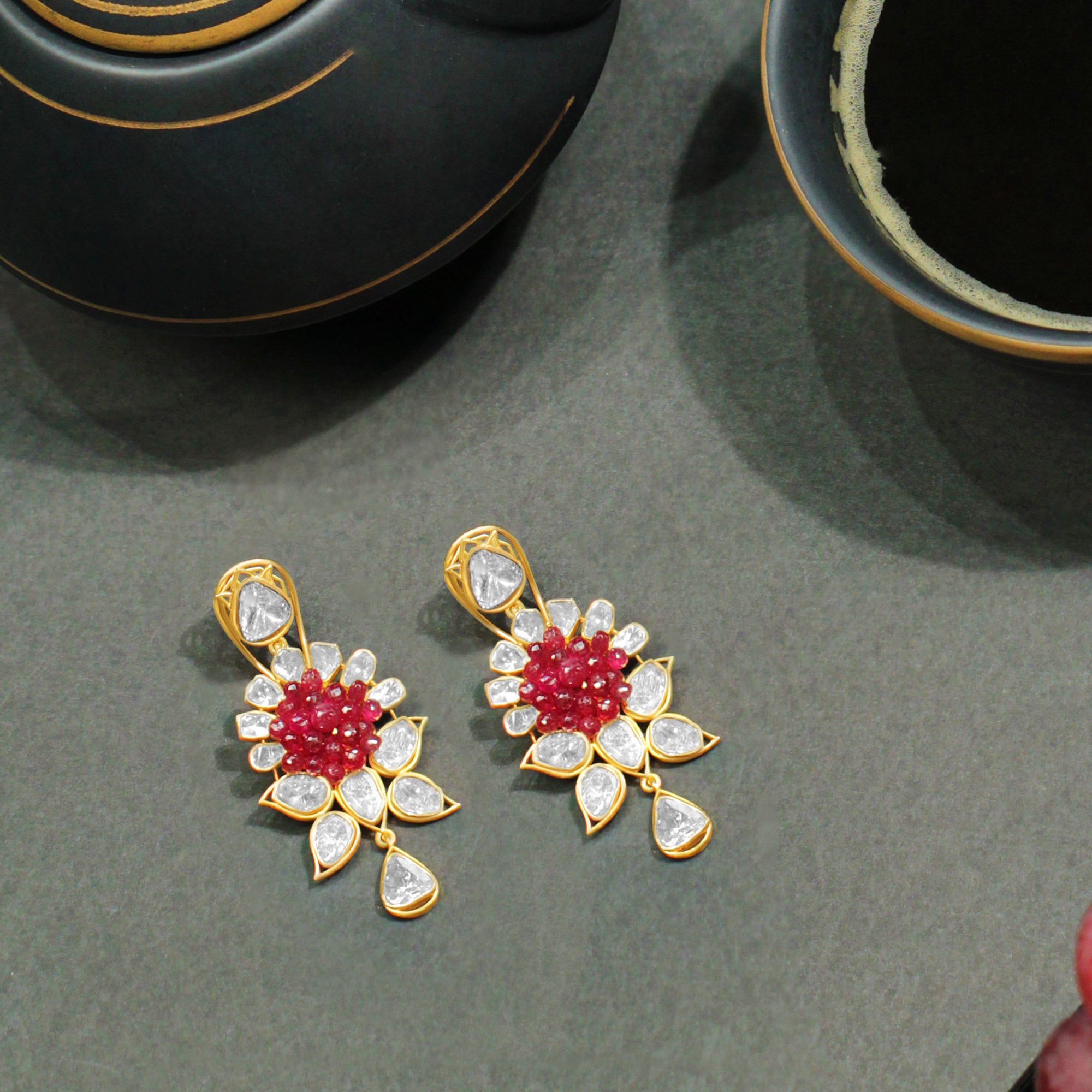 NityaSéra Ruby Bloom Earrings