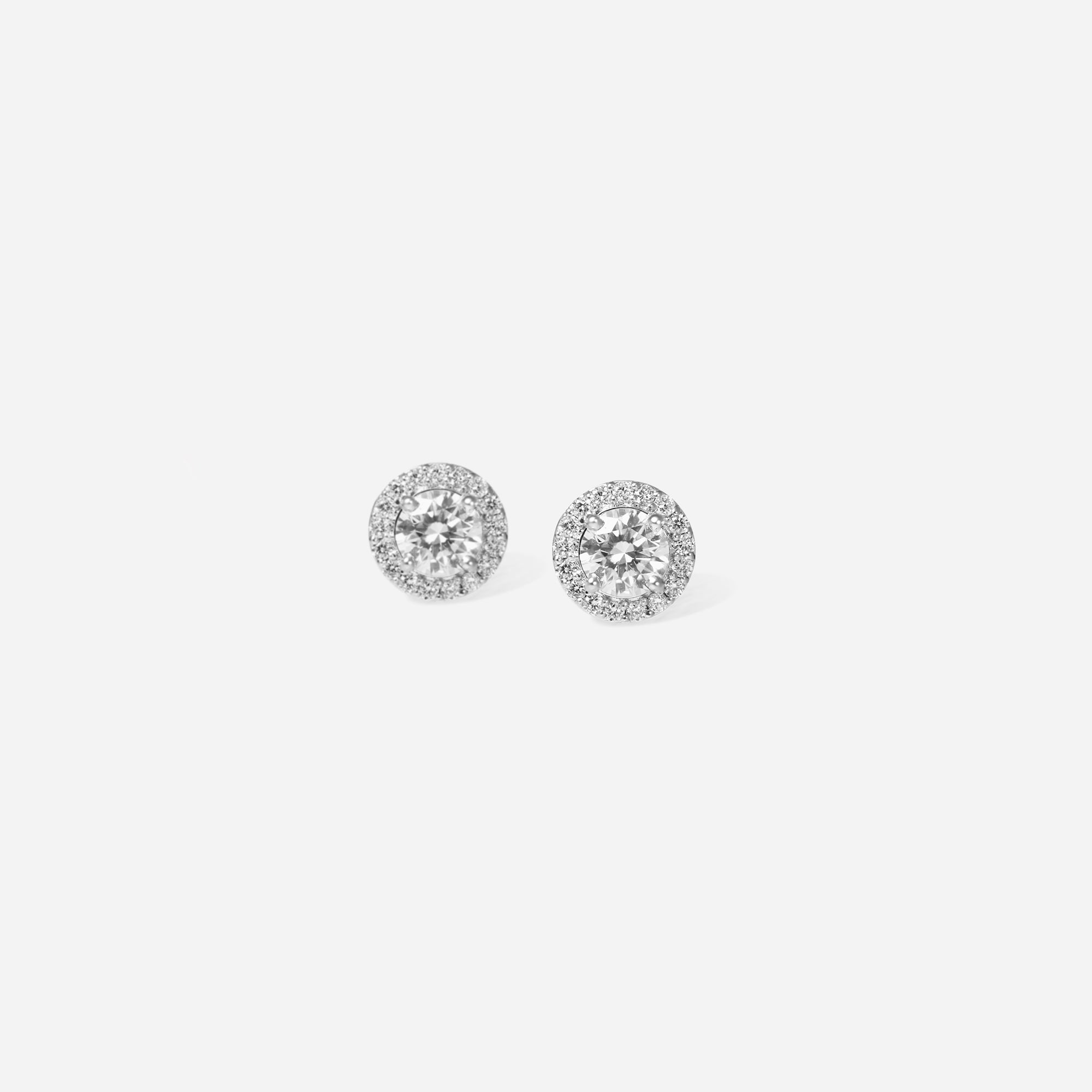 NaïyaDi Classic Diamond Halo Studs