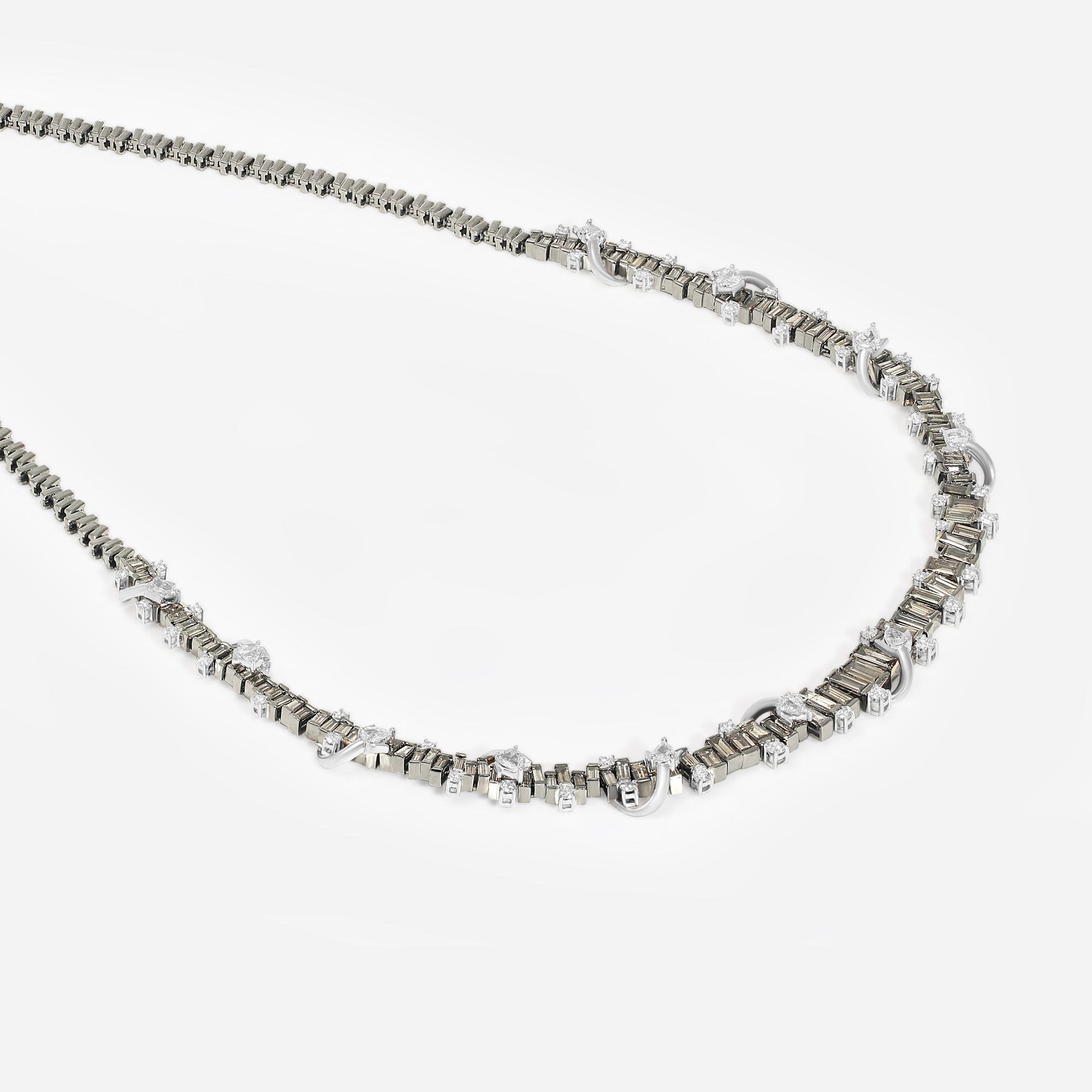 White Gold Tennis Necklace